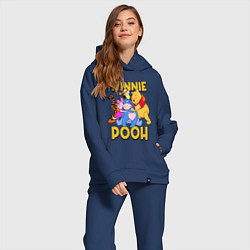 Женский костюм оверсайз Winnie Pooh hugs, цвет: тёмно-синий — фото 2