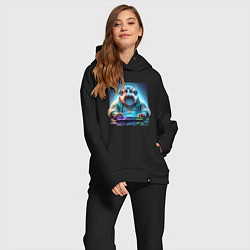 Женский костюм оверсайз Hippo - esports player, цвет: черный — фото 2