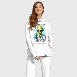 Женский костюм оверсайз Зондирование от инопланетянина, цвет: белый — фото 2