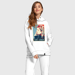 Женский костюм оверсайз Kurt Cobain - Nirvana, цвет: белый — фото 2