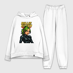 Женский костюм оверсайз Билли Айлиш в стиле комикса, цвет: белый