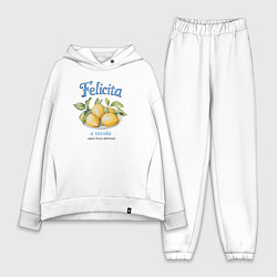 Женский костюм оверсайз Лимоны на тарелке