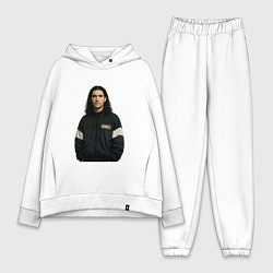Женский костюм оверсайз Bones спортивный стиль, цвет: белый
