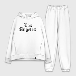 Женский костюм оверсайз Los Angeles - California USA, цвет: белый