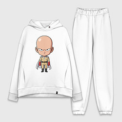 Женский костюм оверсайз Чиби Сайтама, цвет: белый