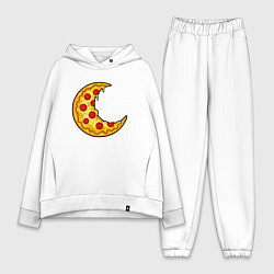 Женский костюм оверсайз Лунная пицца, цвет: белый