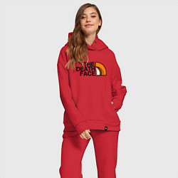 Женский костюм оверсайз Кенни лицо смерти, цвет: красный — фото 2