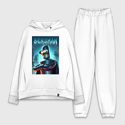 Женский костюм оверсайз Bender Batman - ai art collaboration, цвет: белый