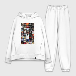 Женский костюм оверсайз Eminem - обложки, цвет: белый