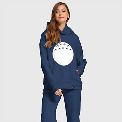 Женский костюм оверсайз Живот Тоторо, цвет: тёмно-синий — фото 2