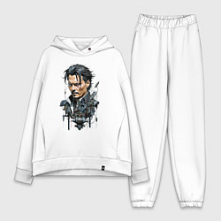 Женский костюм оверсайз Cyborg Johnny Depp, цвет: белый