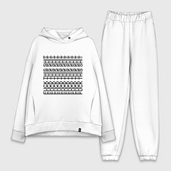 Женский костюм оверсайз Fuck this shit pattern