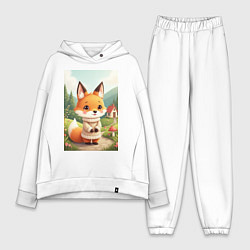 Женский костюм оверсайз Пушистая лиса в сказочной деревне