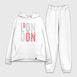 Женский костюм оверсайз Поверни на Лондон, цвет: белый