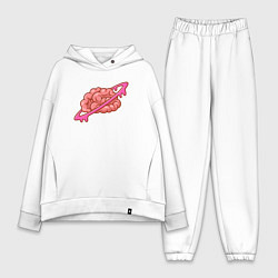 Женский костюм оверсайз Saturn brain, цвет: белый