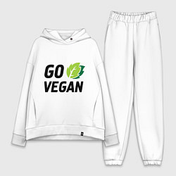 Женский костюм оверсайз Go vegan