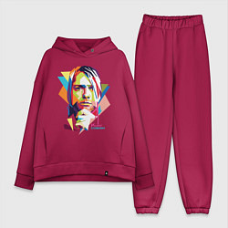 Женский костюм оверсайз Kurt Cobain: Colors, цвет: маджента
