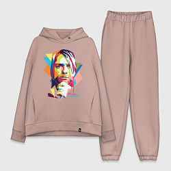 Женский костюм оверсайз Kurt Cobain: Colors, цвет: пыльно-розовый