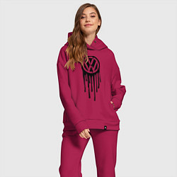 Женский костюм оверсайз Volkswagen, цвет: маджента — фото 2