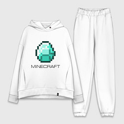 Женский костюм оверсайз Minecraft Diamond, цвет: белый