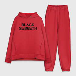 Женский костюм оверсайз Black Sabbath, цвет: красный