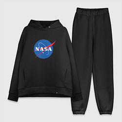 Женский костюм оверсайз NASA: Logo, цвет: черный