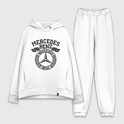Женский костюм оверсайз Mercedes Benz, цвет: белый