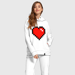 Женский костюм оверсайз Minecraft Lover, цвет: белый — фото 2