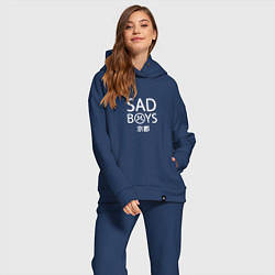 Женский костюм оверсайз SAD BOYS, цвет: тёмно-синий — фото 2