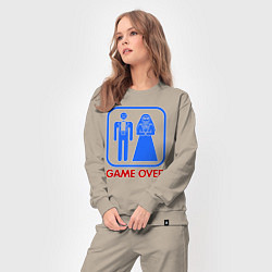 Костюм хлопковый женский Game over, цвет: миндальный — фото 2
