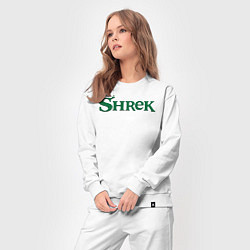Костюм хлопковый женский Shrek: Logo, цвет: белый — фото 2
