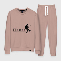 Костюм хлопковый женский House MD, цвет: пыльно-розовый