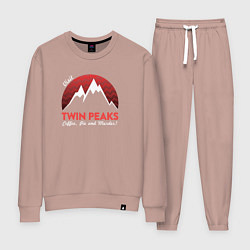 Костюм хлопковый женский Twin Peaks: Pie & Murder, цвет: пыльно-розовый