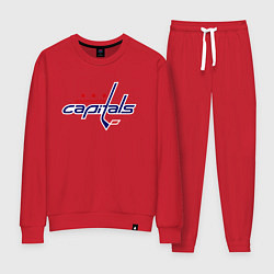 Костюм хлопковый женский Washington Capitals, цвет: красный