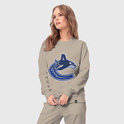 Костюм хлопковый женский Vancouver Canucks, цвет: миндальный — фото 2