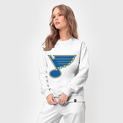 Костюм хлопковый женский St Louis Blues, цвет: белый — фото 2