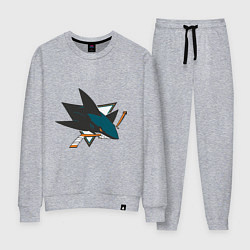 Костюм хлопковый женский San Jose Sharks, цвет: меланж