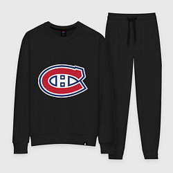Костюм хлопковый женский Montreal Canadiens, цвет: черный