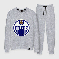 Костюм хлопковый женский Edmonton Oilers, цвет: меланж