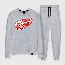 Костюм хлопковый женский Detroit Red Wings, цвет: меланж