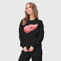 Костюм хлопковый женский Detroit Red Wings, цвет: черный — фото 2