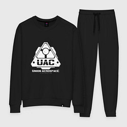 Костюм хлопковый женский UAC, цвет: черный
