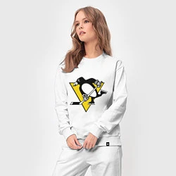 Костюм хлопковый женский Pittsburgh Penguins: Malkin 71, цвет: белый — фото 2