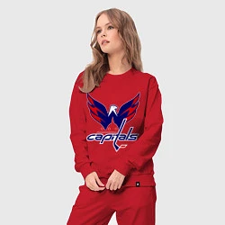 Костюм хлопковый женский Washington Capitals: Ovechkin, цвет: красный — фото 2
