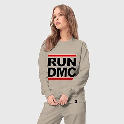 Костюм хлопковый женский Run DMC, цвет: миндальный — фото 2