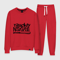 Костюм хлопковый женский Naughty by nature, цвет: красный