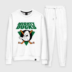 Костюм хлопковый женский Anaheim Mighty Ducks, цвет: белый