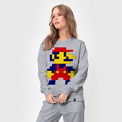 Костюм хлопковый женский Pixel Mario, цвет: меланж — фото 2