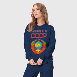 Костюм хлопковый женский Сделано в СССР, цвет: тёмно-синий — фото 2