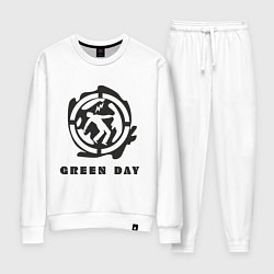 Костюм хлопковый женский Green Day: Red Symbol, цвет: белый